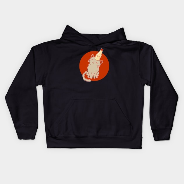 Japanese Mayo - I Love Mayo - Neko and Mayo Kids Hoodie by SallySunday